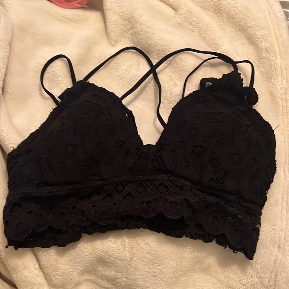 Black lace bralette